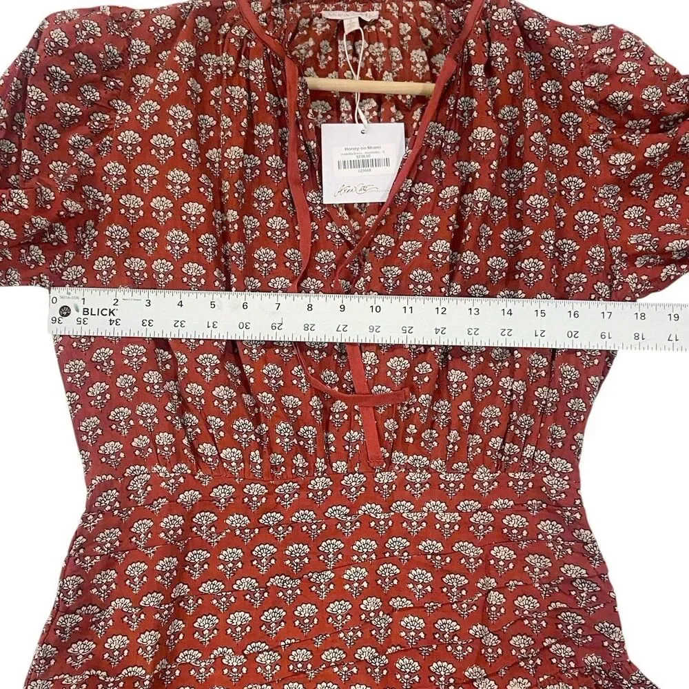 Anna Cate Honey on Miami Isabella Dress Red/Geko Women’s Size Small - Picture 11 of 12